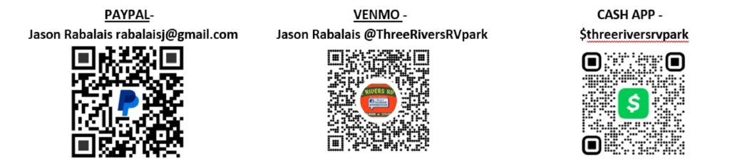 Payment Methods Three Rivers RV
